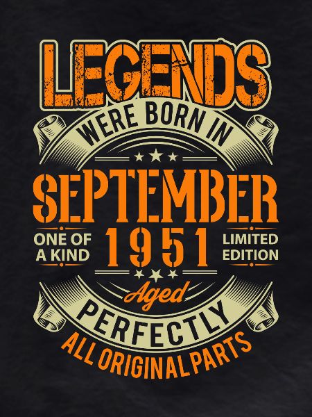 1951 September Birthday Legend