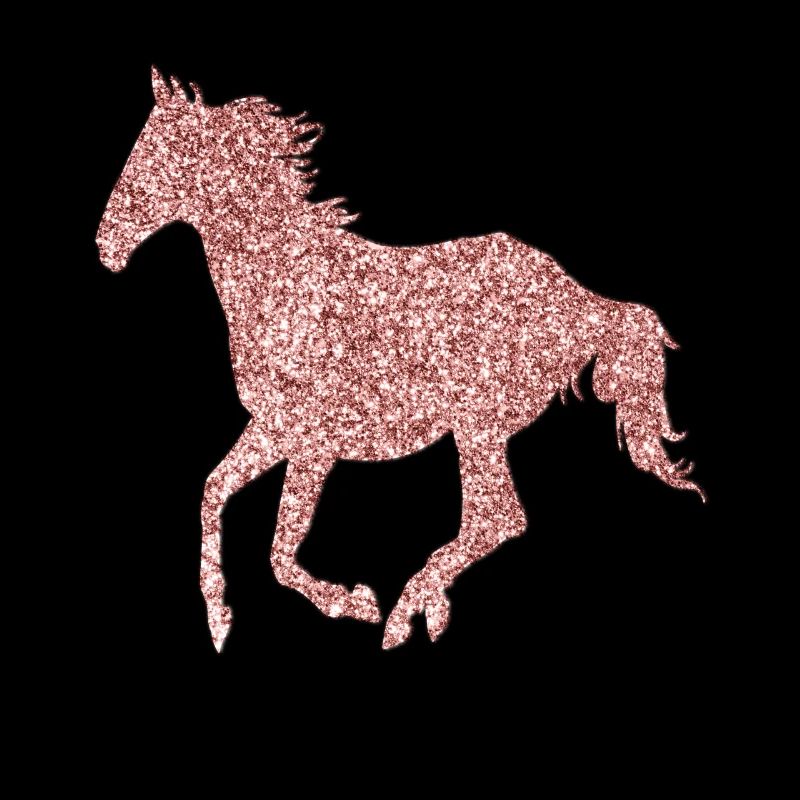 Glitzer Pferd - Islandpferd - Reiterin Geschenk