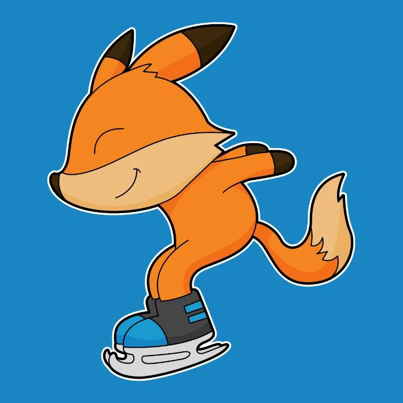 Fuchs Eislaufen Schlittschuhe