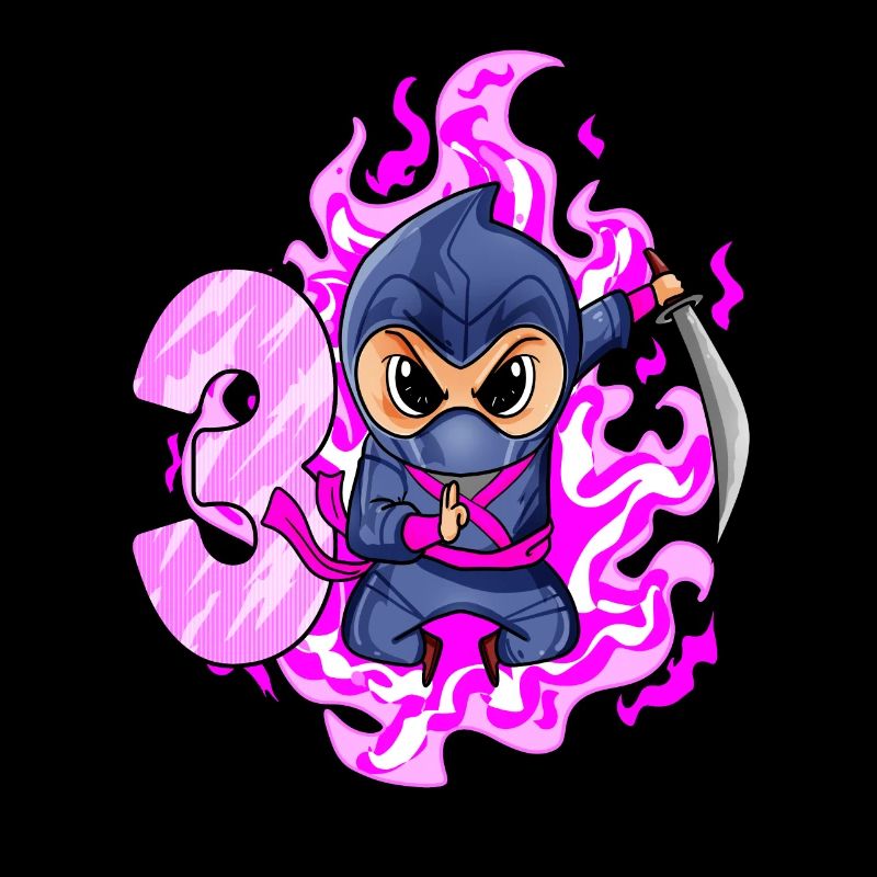3. Geburtstag Mädchen 3 Jahre alt Ninja