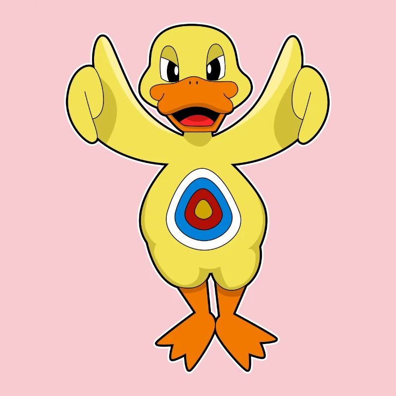 Cible de fléchettes canard