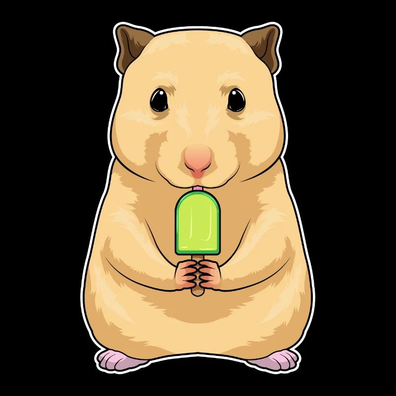 Hamster Eis am Stiel