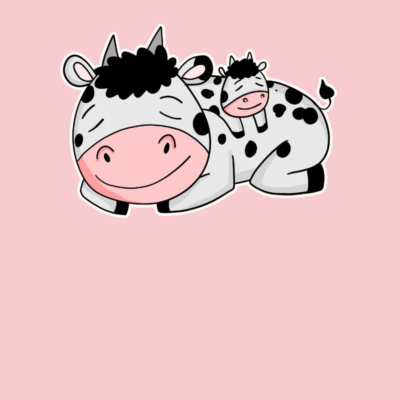 Vache avec bébé vache