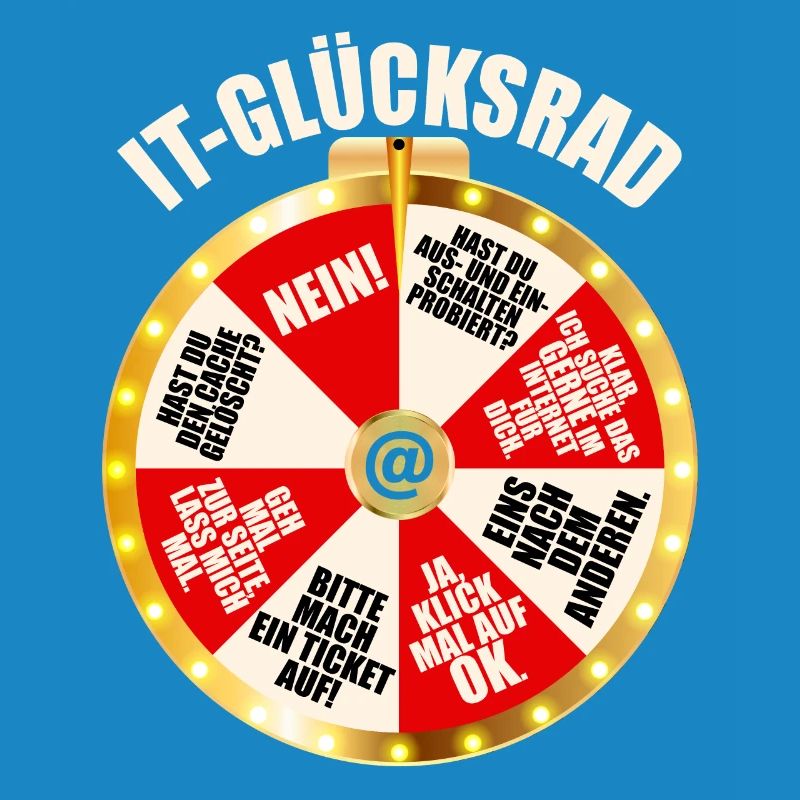 IT Support Glücksrad Service Desk IT Helpdesk Nerd