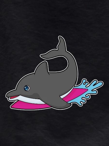 Dolphin Surfing Surfboard Summer