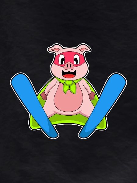 Pig Ski Jumper Ski
