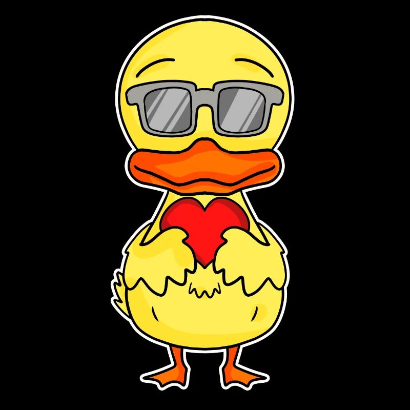 Ente mit Herz - Liebe Romantisch