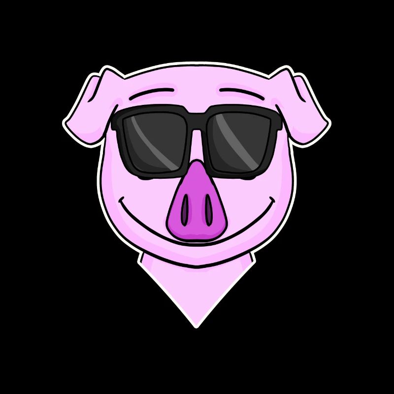 Schwein Kopf Tier - cooles Schwein