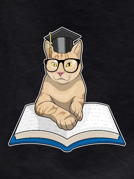 Cat Teacher Book School