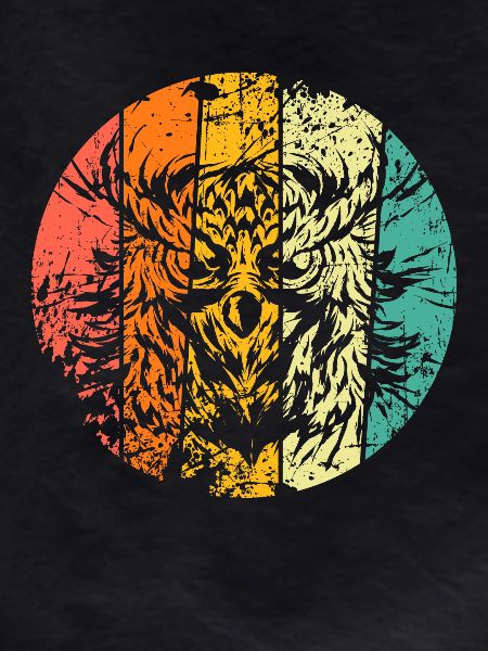 Owl Eagle Owl retro