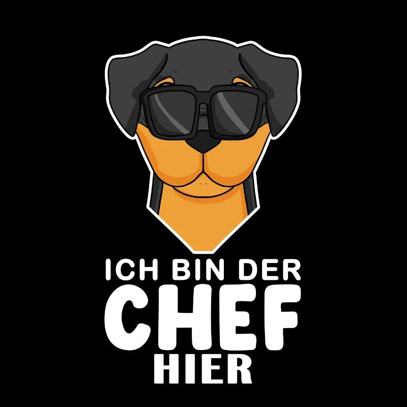 Cool Hund Rottweiler Chef Spruch