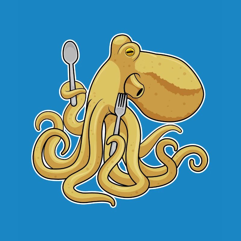 Krake Besteck Kochen Küche