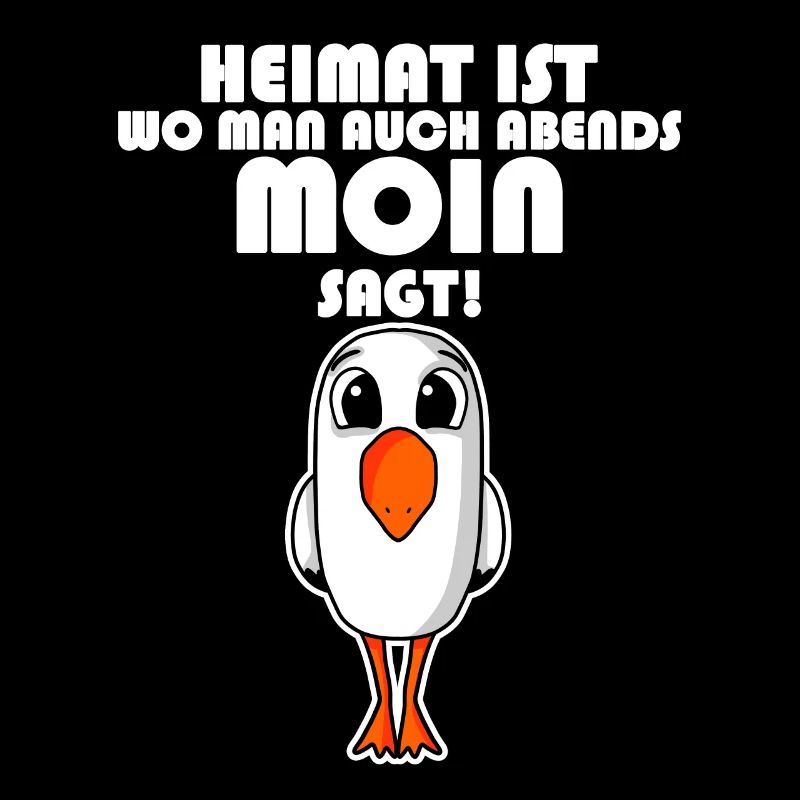 Nordsee Plattdeutsch Spruch Moin Möwe