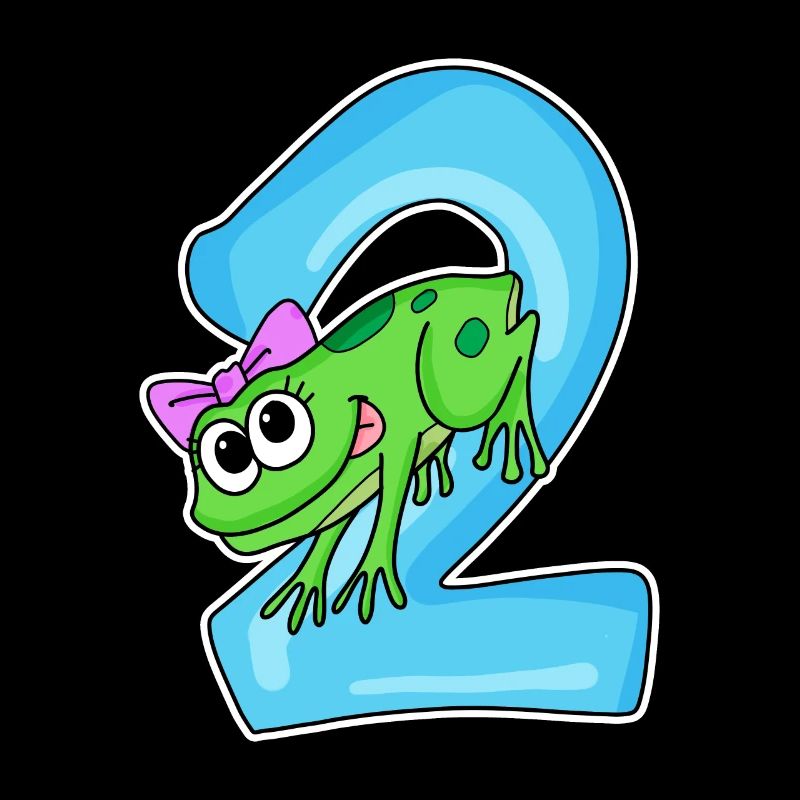 2 Jahre alt - 2. Geburtstag mit Tier Motiv
