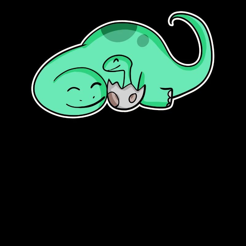 Dinosaure avec bébé dinosaure
