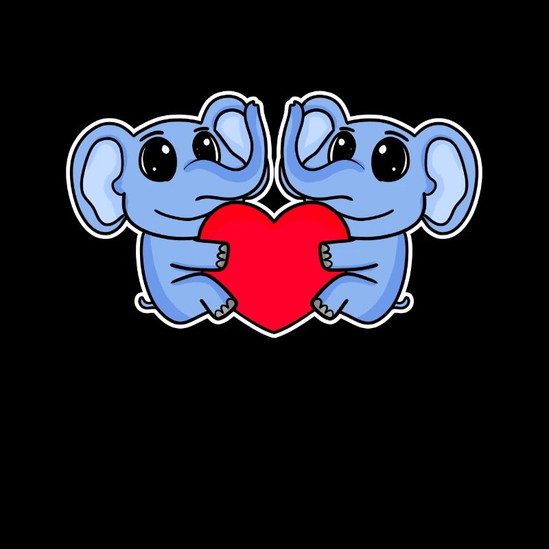 Elefant Herz Liebe Elefanten