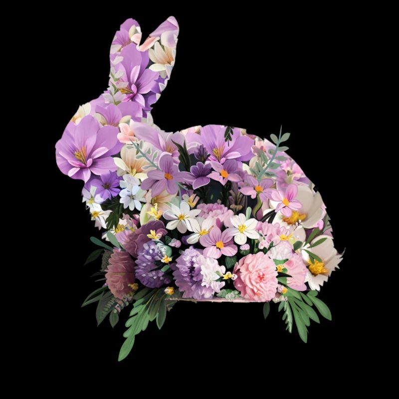 Fleurs lapin de Pâques