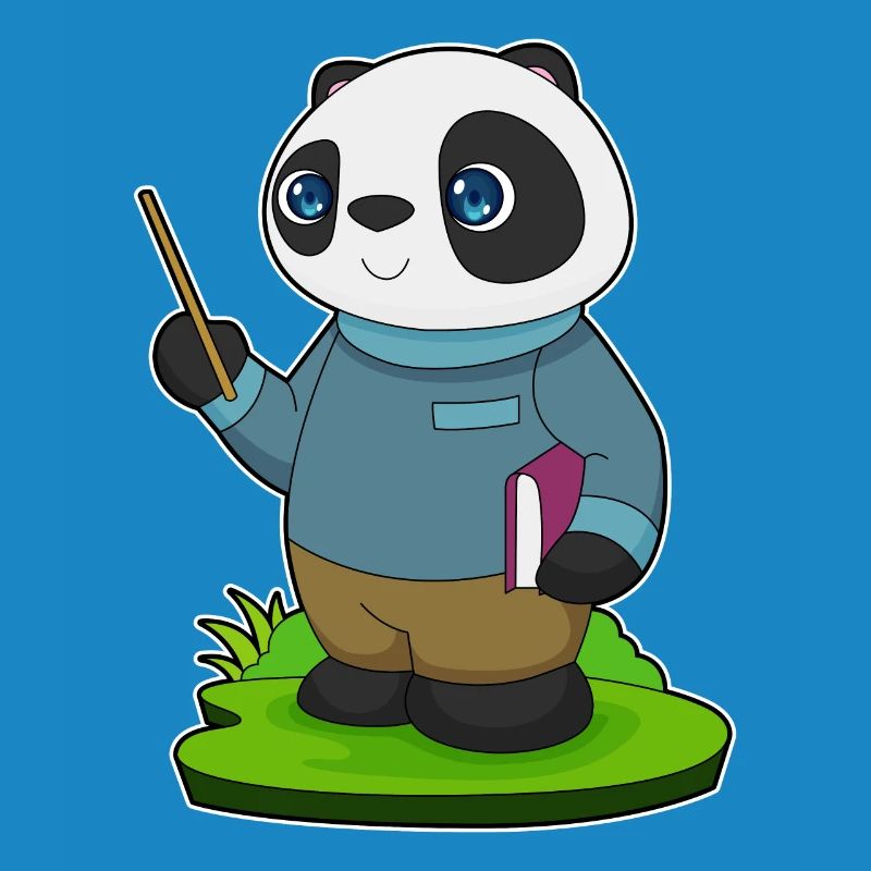 École de Pointer Enseignante Panda