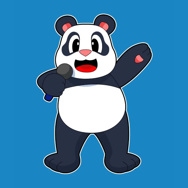 Panda Singer Chant au micro