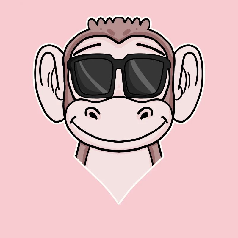 cool monkey with sunglasses