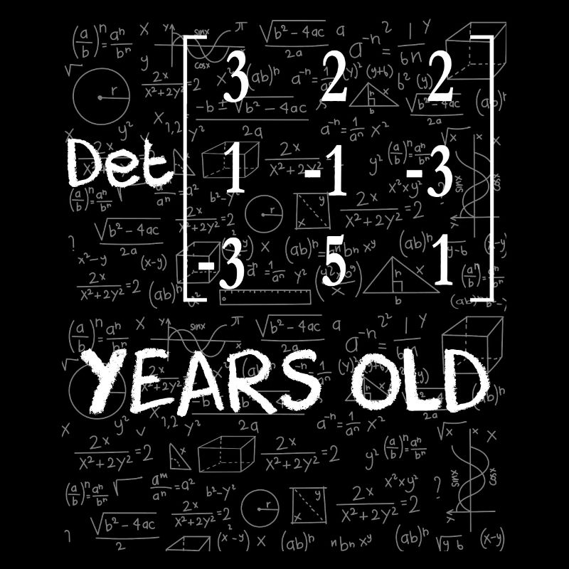 62nd birthday 62 years matrix determinant