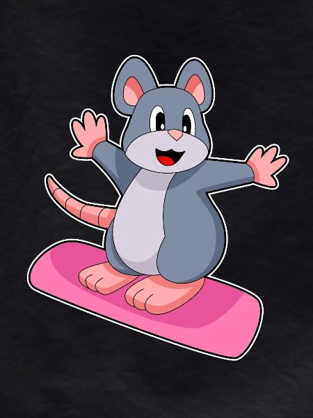 Mouse Snowboarder Snowboard