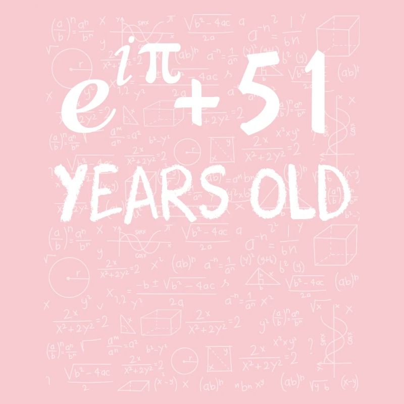 50th birthday 50 years Euler Identity math gift