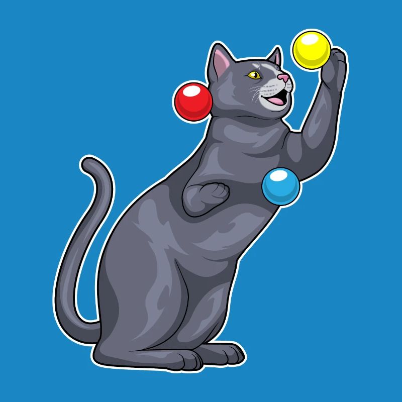 Jongleur de chat jongleur