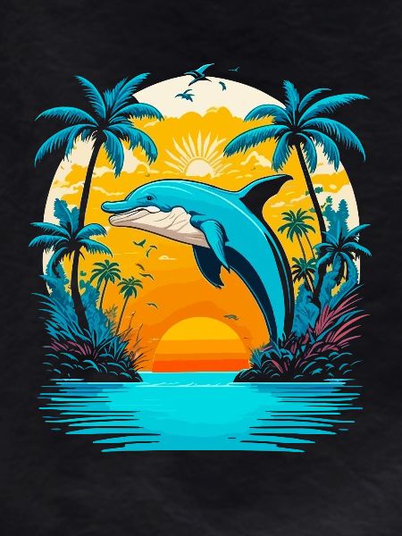 Dolphin Summer Tropical Sunset