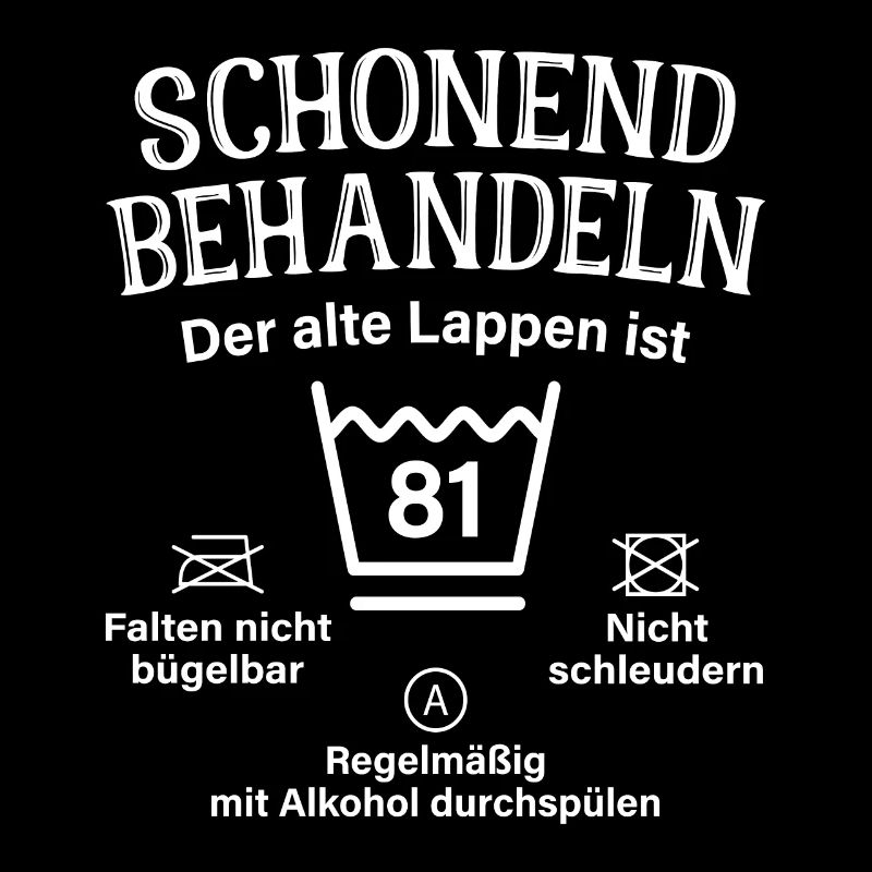 81. Geburtstag Schonend Behandeln Alte Lappen 81