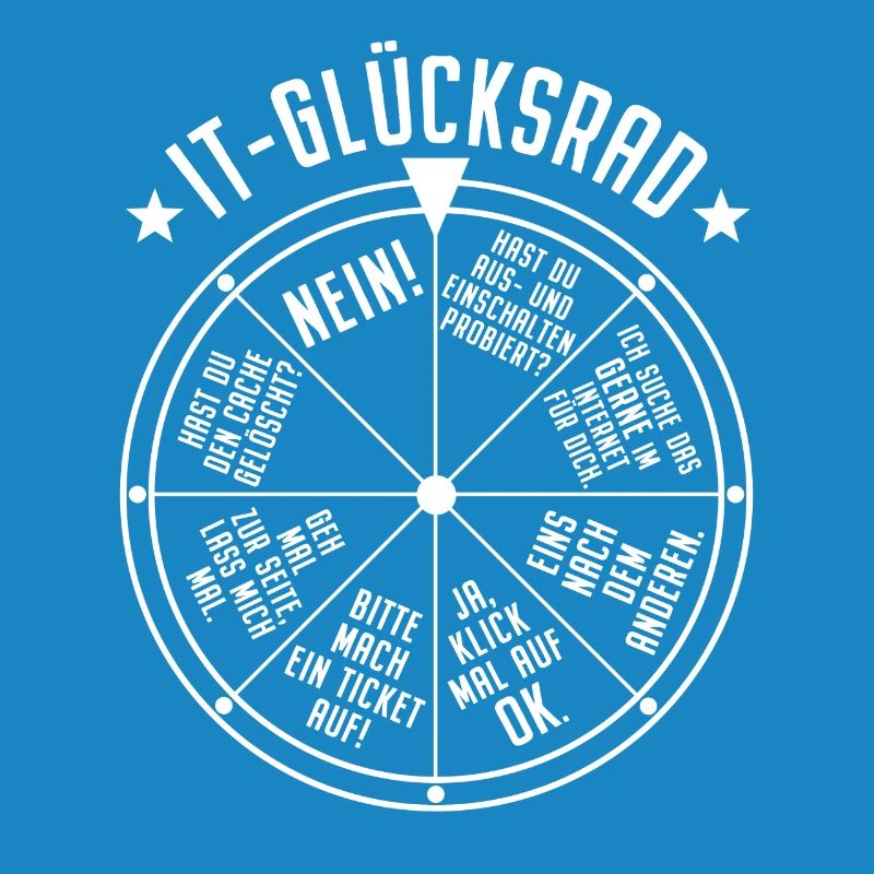 IT Support Glücksrad Service Desk IT Helpdesk Nerd