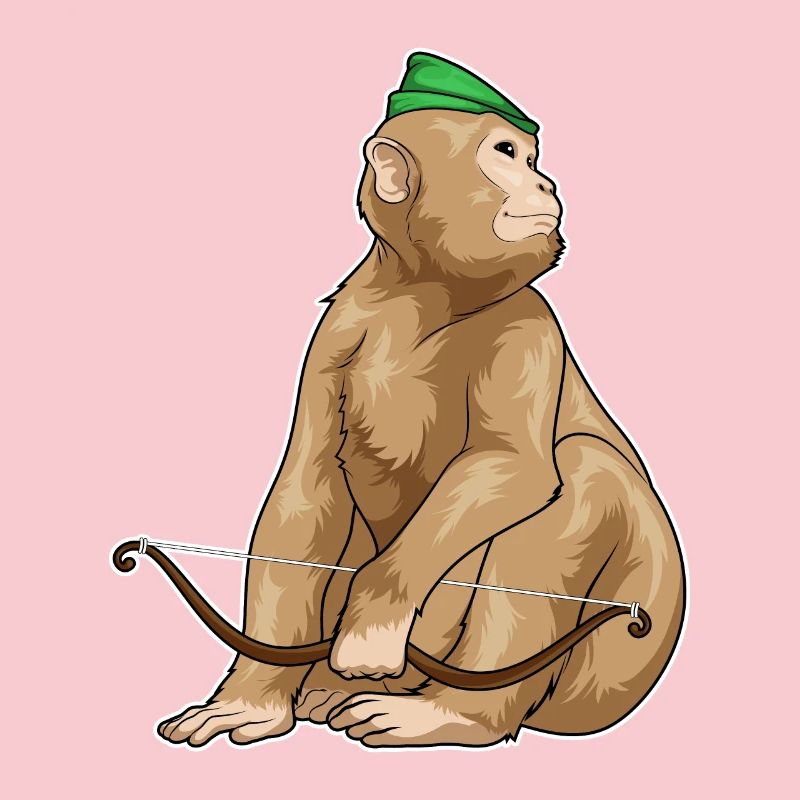 Affe Bogenschütze Bogen