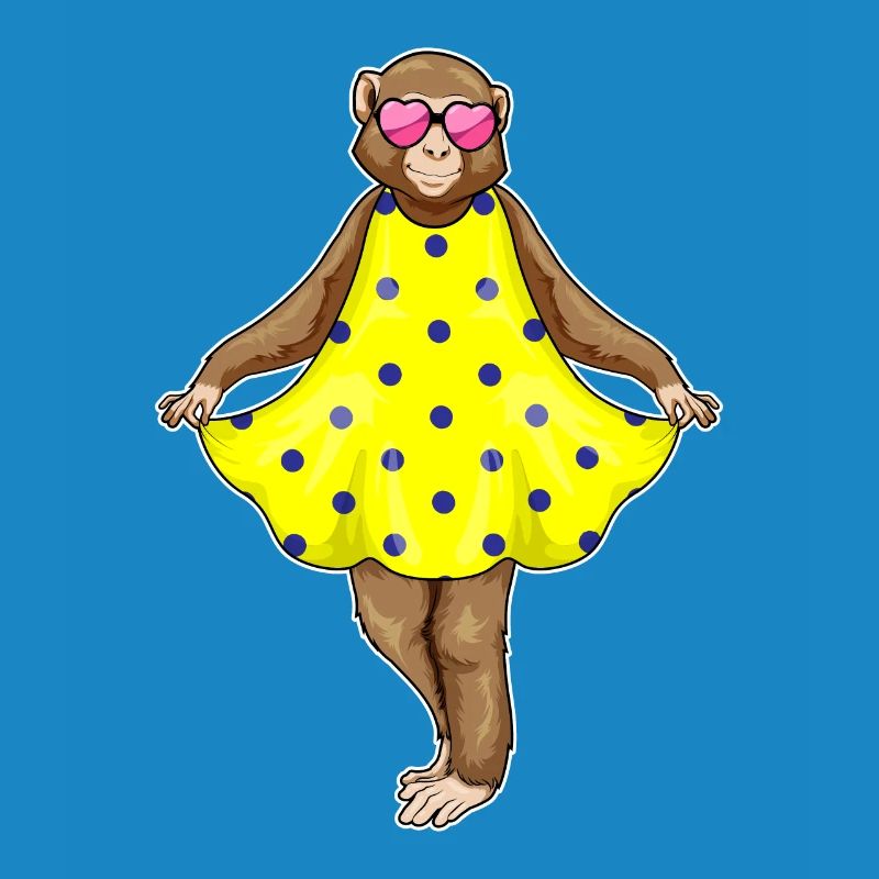 Robe à pois de singe