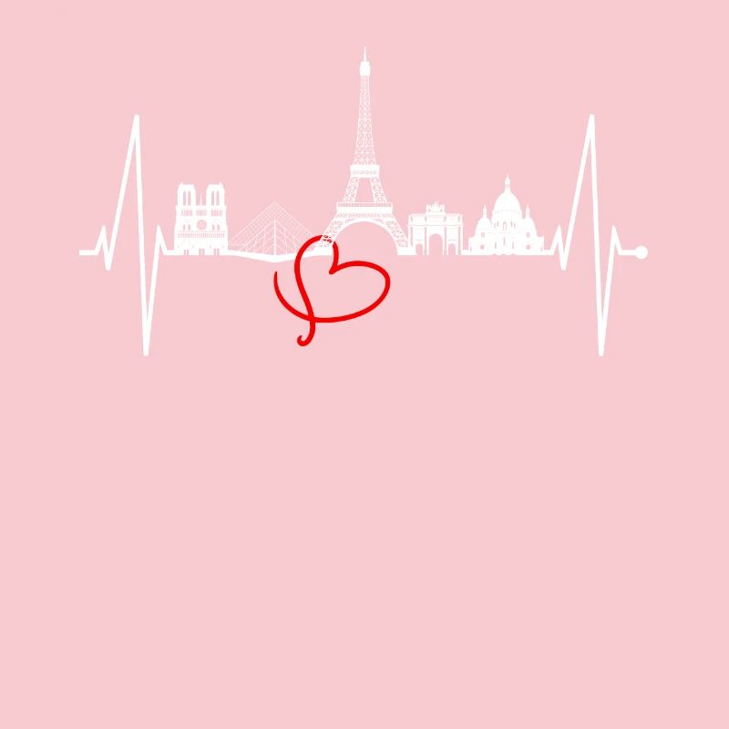 Paris Skyline Herzschlag Eiffelturm Frankreich