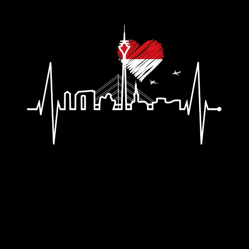 Dusseldorf Skyline Heartbeat Dear Dusseldorf