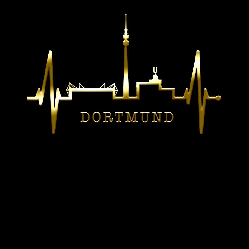 Dortmund Skyline Herzschlag Stadion Fan Dortmunder