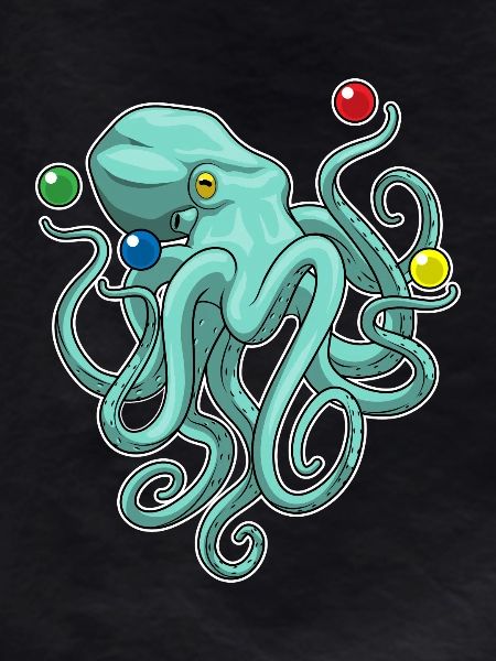Octopus juggler juggling