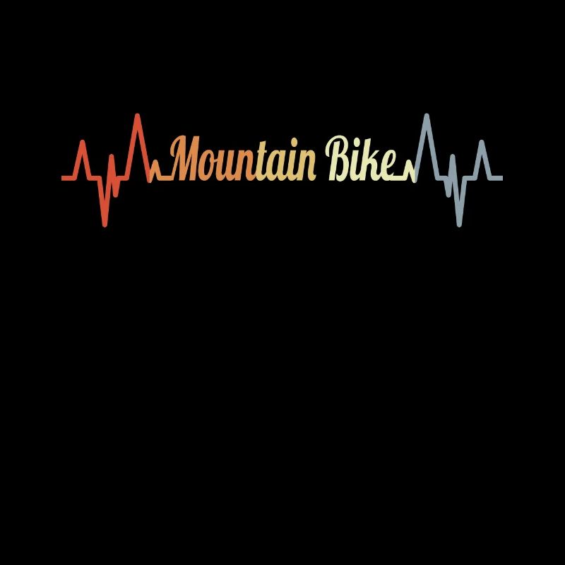 Palpitations cardiaques de vélo de montagne vintage