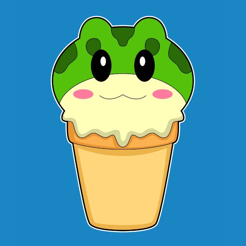 Frosch Eiswaffel