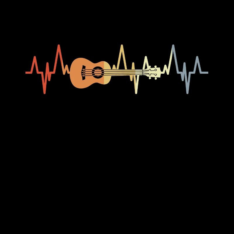 Palpitations cardiaques ECG ukulélé vintage