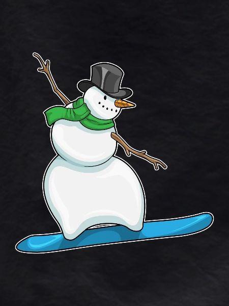 Snowman Christmas Snowboard