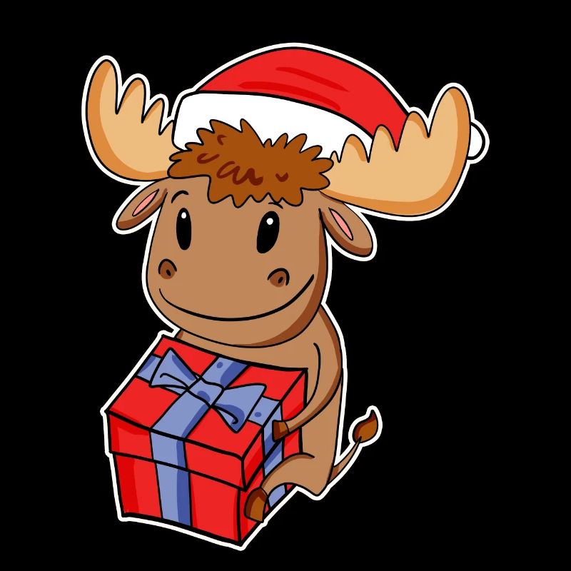 Orignal avec chapeau de Père Noël Noël - Cerf