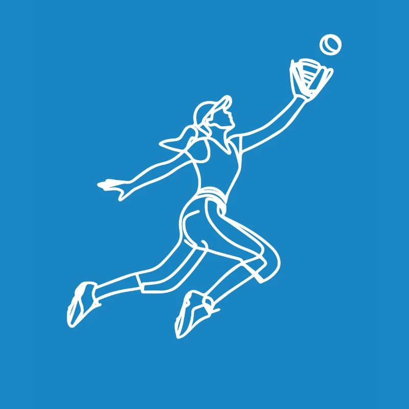 Dessin de joueuse de baseball