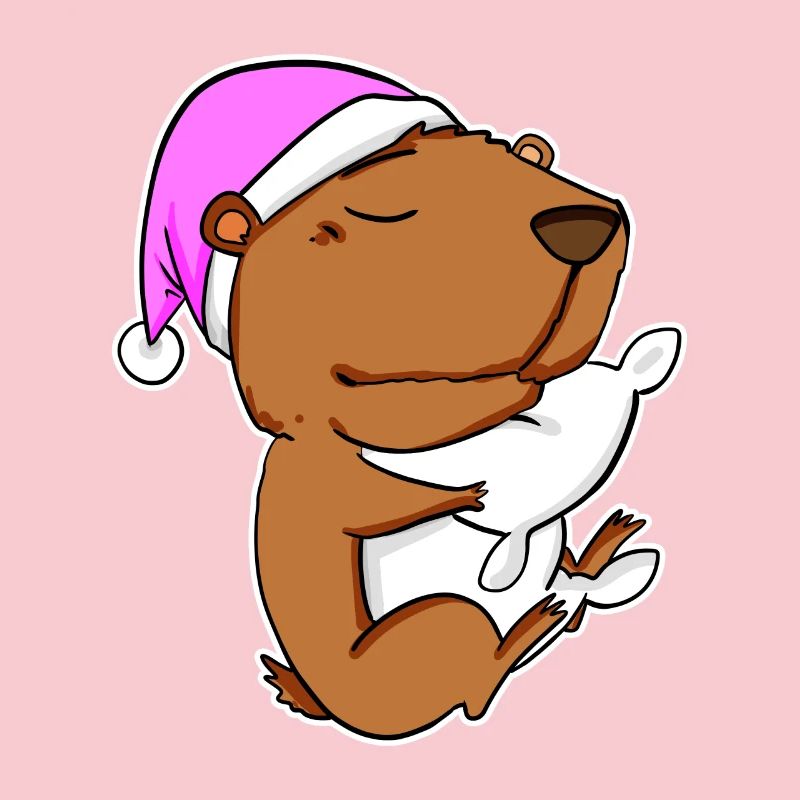 Capybara Capybara Tired Pillow Relax