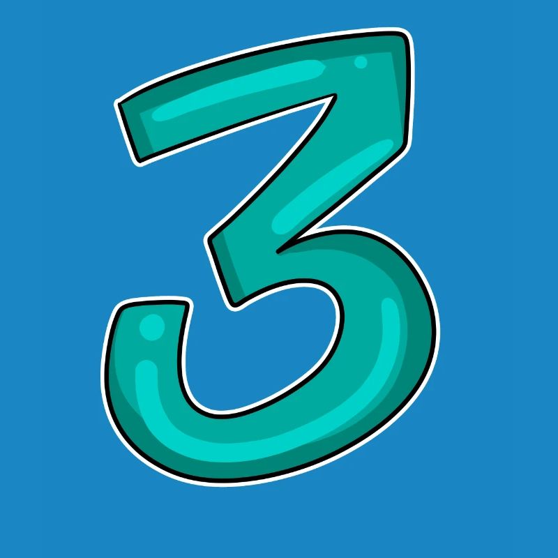 3 - Three - Third