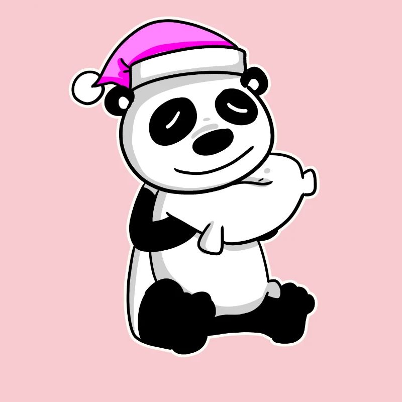Panda Müde Ausschlafen Schlafen Mädchen
