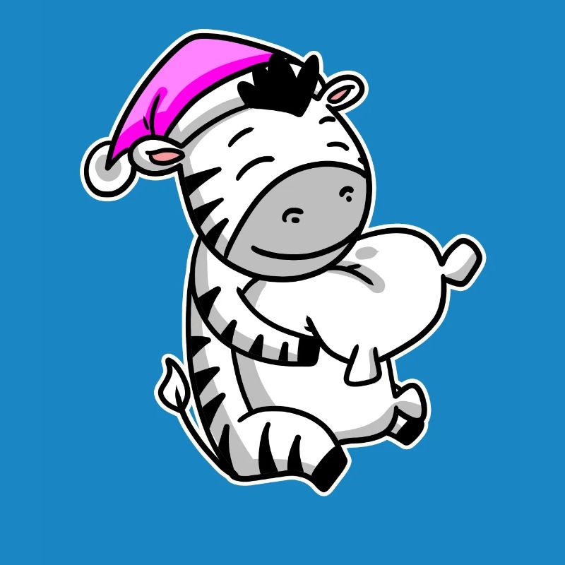Zebra Müde Ausschlafen Schlafen Mädchen
