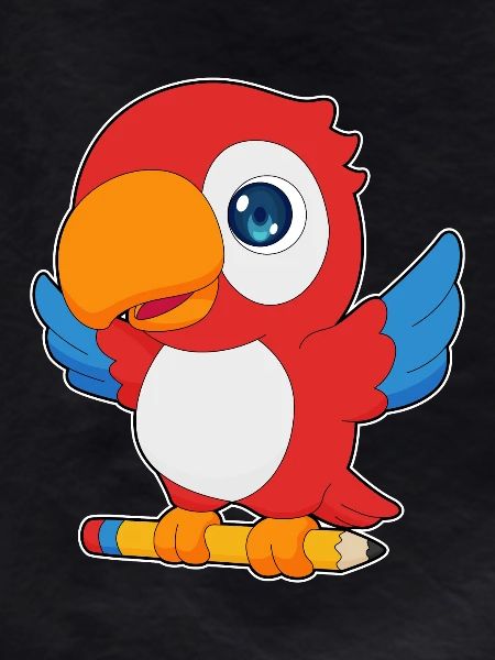 Parrot Pupil Pencil School