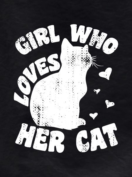 Mädchen das seine Katze liebt