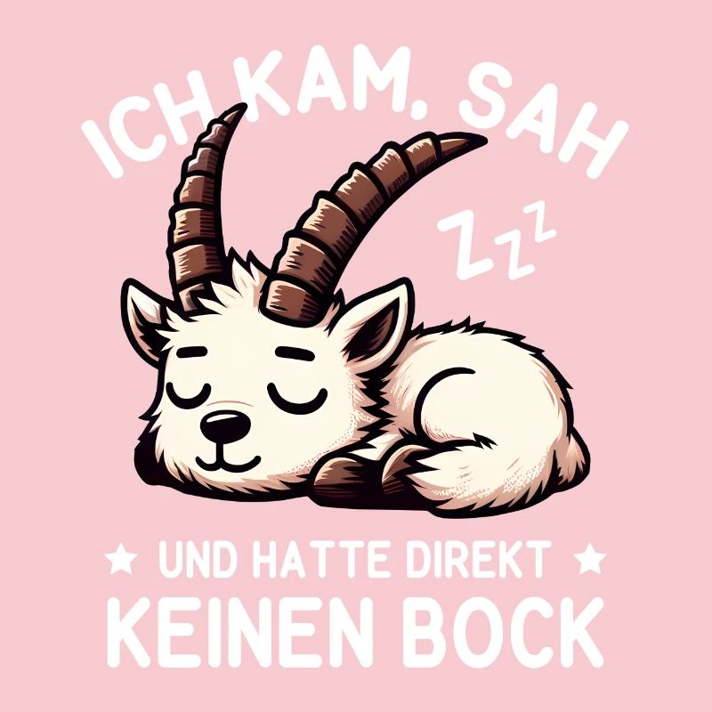 Süßer schlafender Steinbock hat null Bock